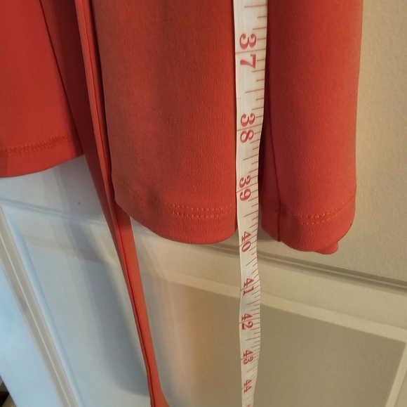 Code Vitesse Orange Wrinkle Free Wrap Dress - Picture 4 of 5